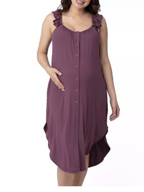 The Kindred Bravely Ruffle Strap Labor and Delivery Gown